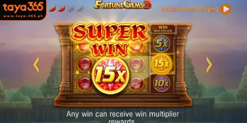 Fortune Gems 3 Spinning Experience at Taya365