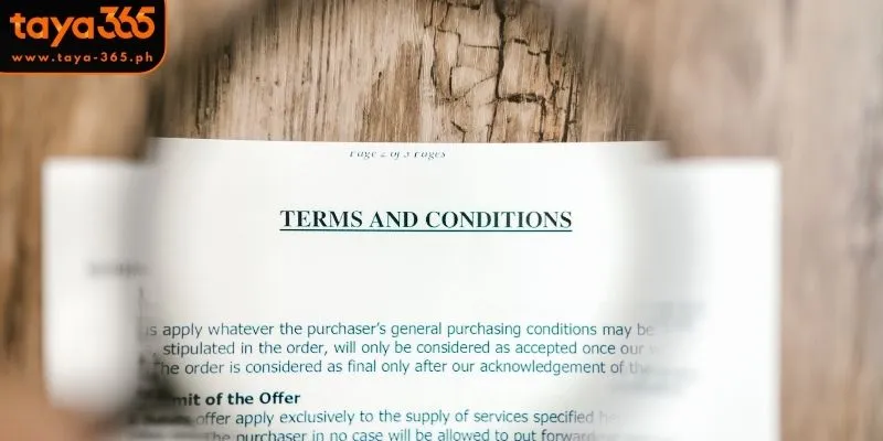 What are Taya365's Terms and Conditions?