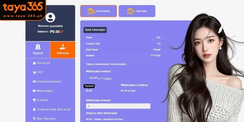 Withdraw via GCash